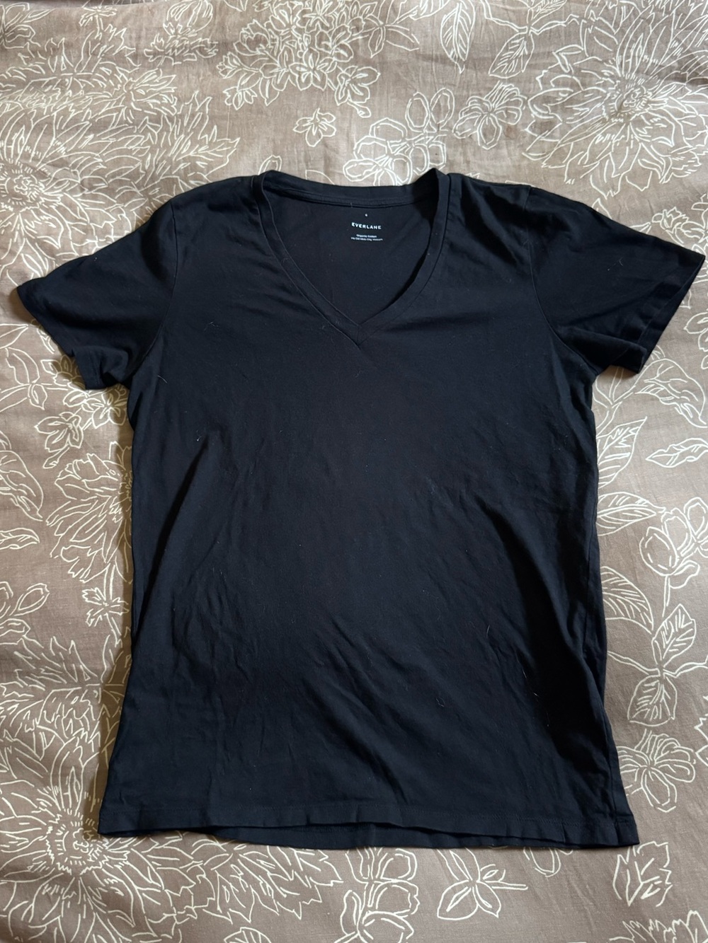 Everlane Black V-Neck Short Sleeve Tee